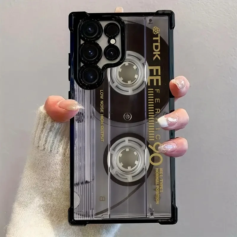 Retro Cassette Pattern Soft Phone Case Cover
