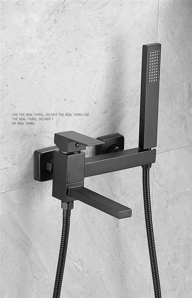 Description Picture 5 of itemBathtub Shower Set Wall Mounted Black Rotatable Bathtub Faucet,Bidet Bathroom Bath & Shower Mixer Tap Brass