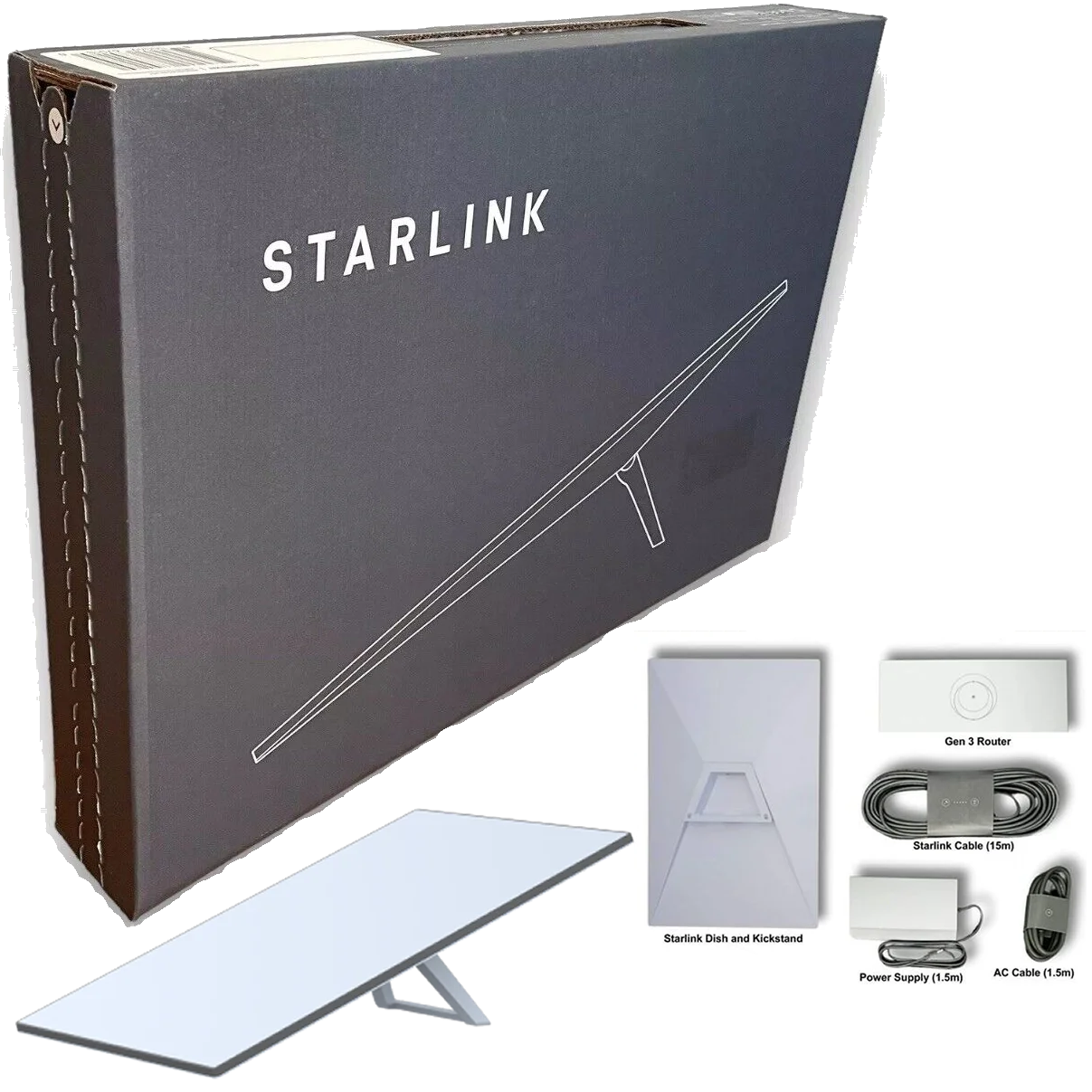 ルーター・ネットワーク機器 SpaceX 02533010-504 Starlink StandardKit SpaceX Starlink Standard Kit 02533010-504 AC100-240V – WAFUU