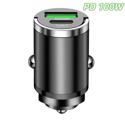 High - Power USB Type C Dual - Port Fast Charging Mini Car Charger, Max 100W (PD - 100W)