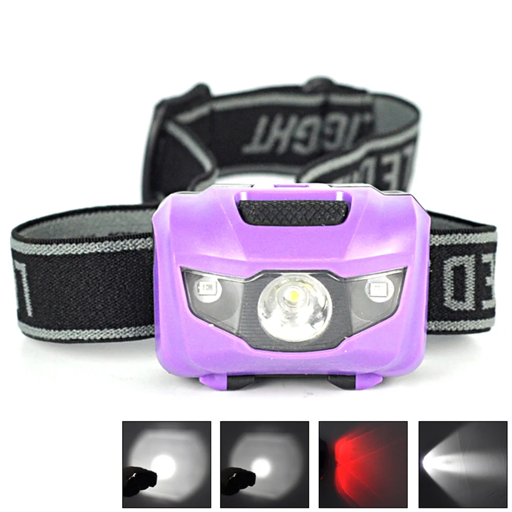 

Headlamp Waterproof Flashlight 120 Lumens 4 Lighting Modes for Running Hiking Camping Reading Fishing Hunting Jogging (Purple)