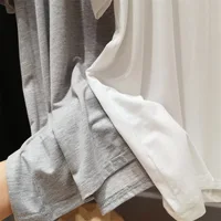 150KG Plus Size Loose Long Skirt Pajamas Women Short-sleeved Home Dress Ladies Thin Casual Nightdress Enlarged Sleep Shirts - Image 6