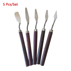 Stainless Steel Artist Spatula Set - Versatile Painting and Baking Tools (5 PCS)
