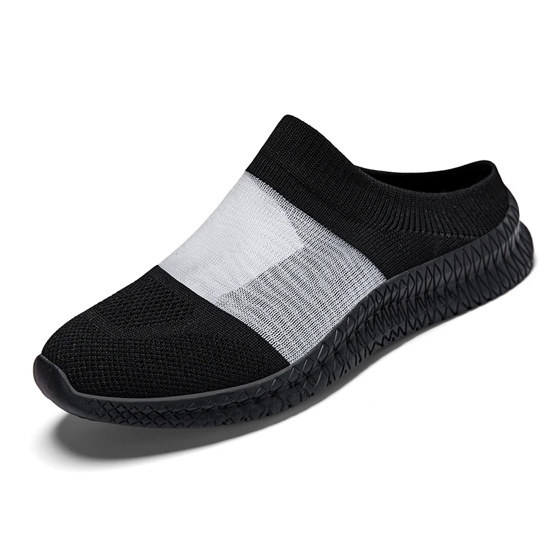 Half Slippers Women Lightweight Anti-slip Casual Shoes Mesh Slippers Breathable Fashion Slip on Flats Outdoor Sandals for Woman