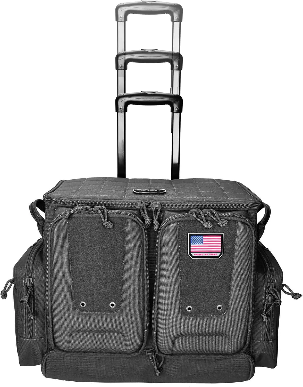 Tactical Rolling Range Bag 10 Handguns Capacity Durable Secure Pistols, Magazines & Shooting