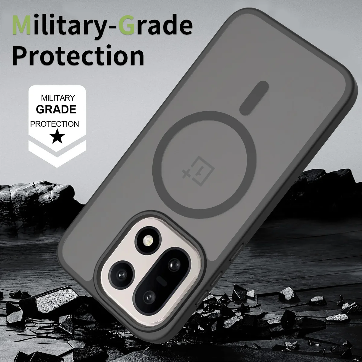 Skin Feel Shield Magnetic Case with MagSafe Wireless Charging – Soft TPU Frame and Hard Plastic Phone Cover