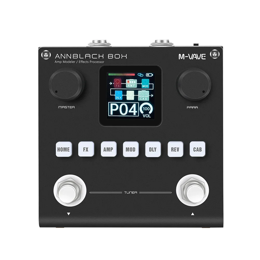 M-VAVE BLACK BOX Annblack Blackbox Guitar / Bass AMP Modeler Multi Effects Processor Rechargeable For Electric Guitar Bass
