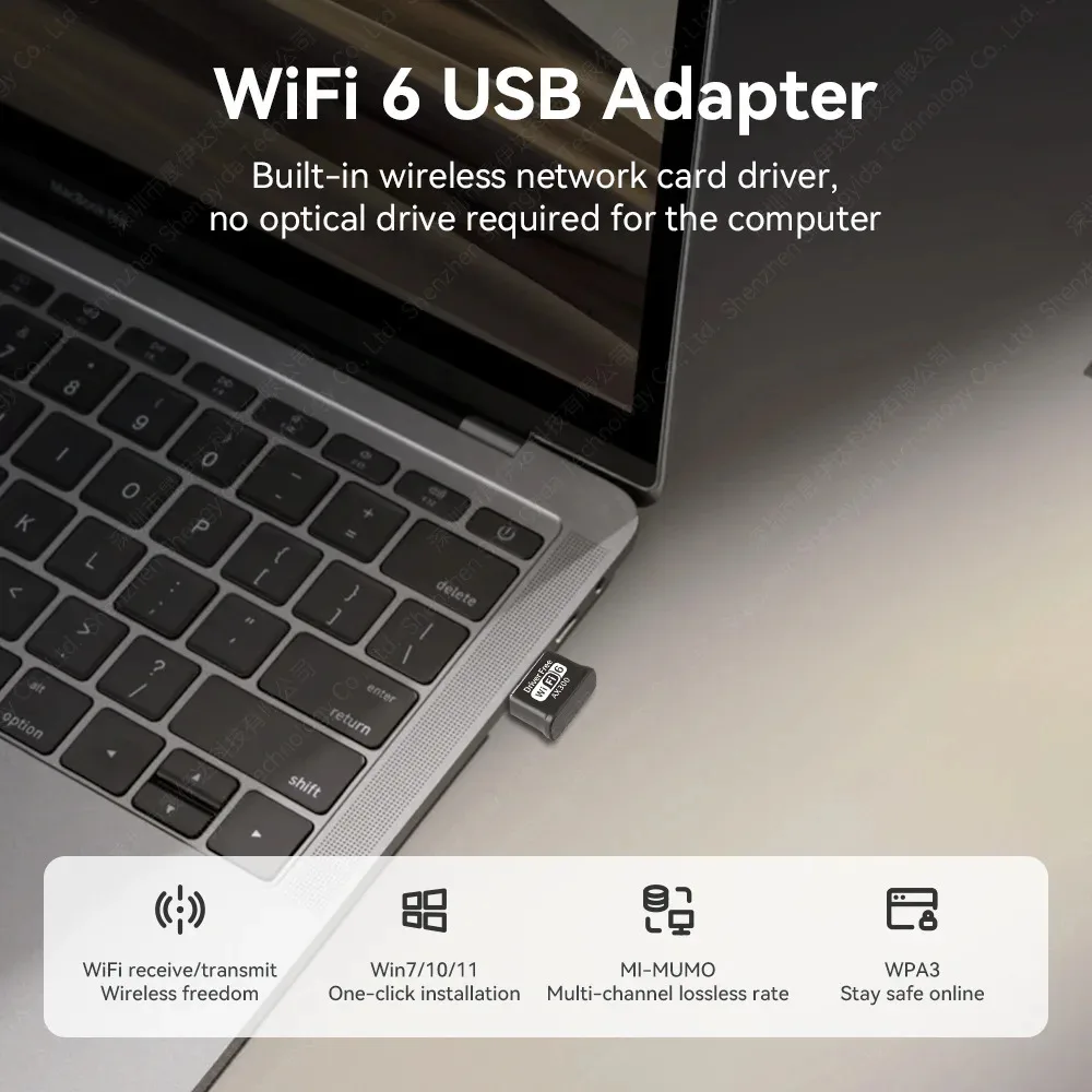 KEBIDUMEI 미니 USB WIFI 6 동글 네트워크 카드 2.4GHz Wi-Fi 랜 어댑터 드라이버 무료 PC 노트북 윈도우 7 10 11 300M 수신기
