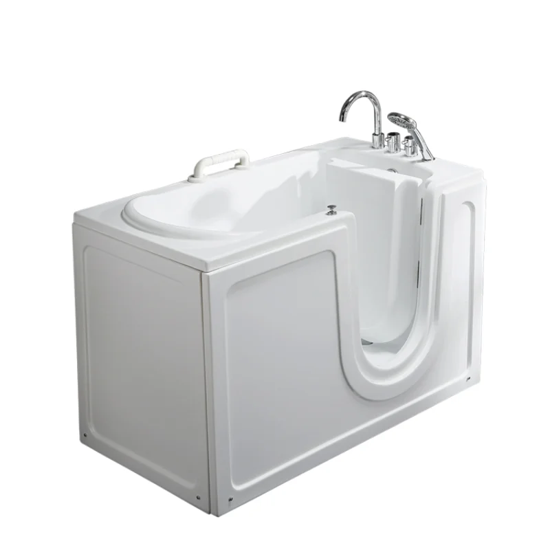 Acrylic walk in bathtub elder walk in tub rectangle bath for disabled