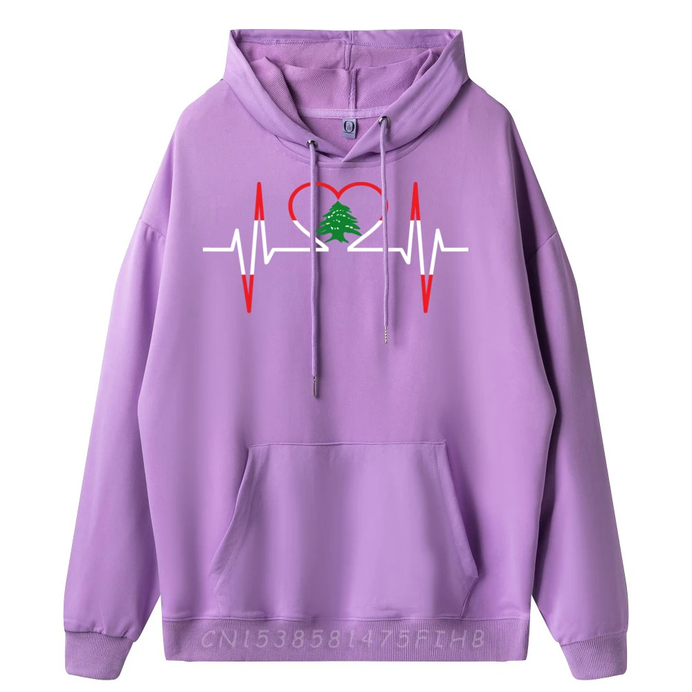 O Neck Heartbeat ECG Lebanon Country Flag Female Hoodies Geek long Sleeve Sweatshirt Latest Printed On Hoodies Heartbeat ECG Lebanon Country Flag Color qianzi