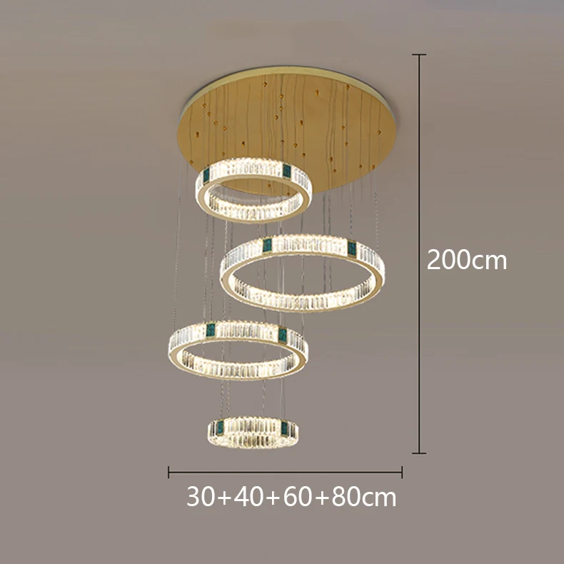Description Picture 4 of itemModern home decoration crystal chandelier, stair Pendant lamp, living room Pendant lights, interior lighting