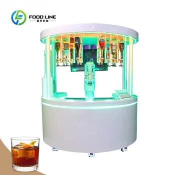 Robot Barman Intelligente, Sistema Automatico di Distribuzione Bevande, Attrezzatura Self-Service 24H per Bar, Club e Hotel