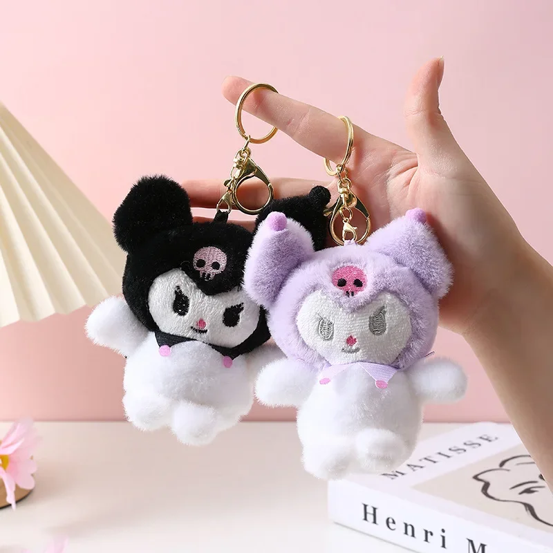 

Новинка Sanrio мультяшный милый черный дьявол Kuromi плюшевая игрушка кукла Книга сумка кулон креативная кукла брелок подарок кулон оптовая продажа