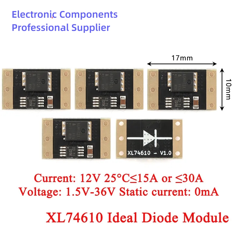 5pcs/1pc XL74610 Ideal Diode Module Adopts LM74610 Dedicated Chip to Simulate Simulation Rectifier Board 1.5V-36V 0mA 15A/30A