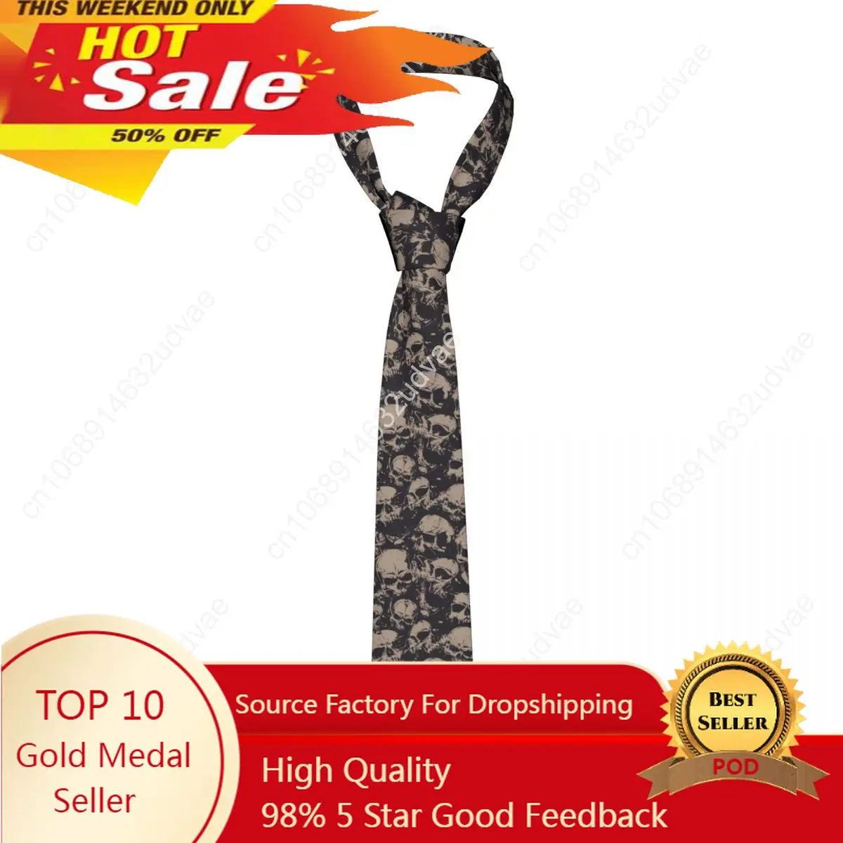 

Casual Arrowhead Skinny Grunge Skulls Necktie Slim Tie For Men Man Accessories Simplicity For Party Formal Tie