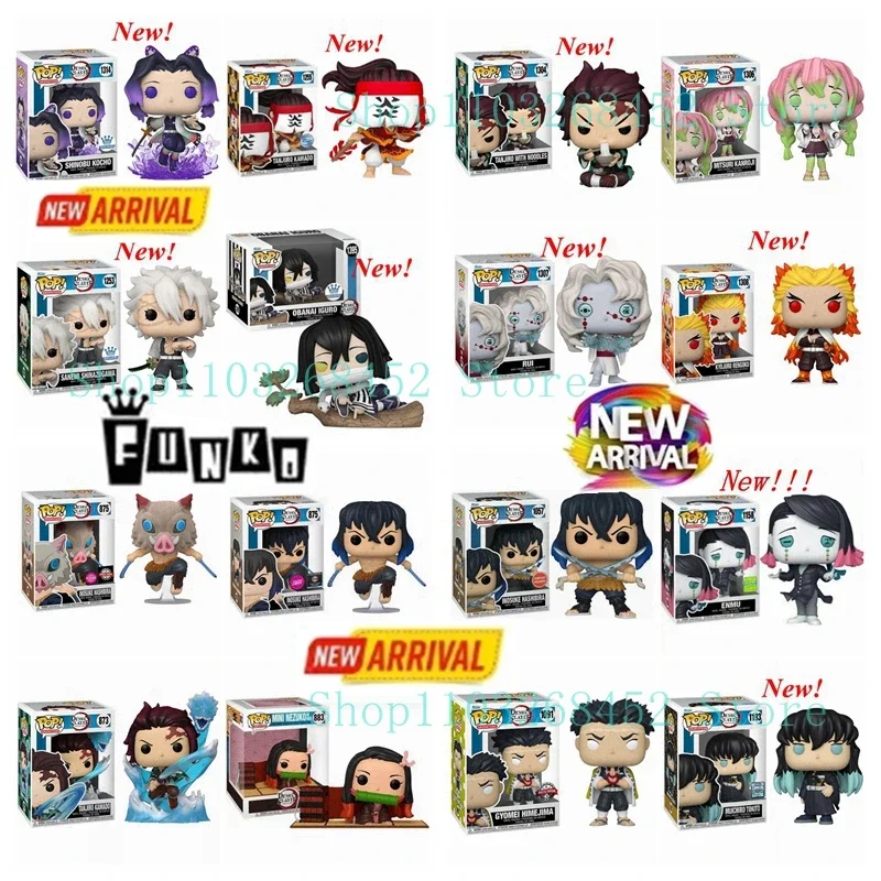 thumbnail image 2 of Nuevo Funko POP Demon Slayer Inosuke 1091 1306 1307 Nezuko 1395 1253 Tanjiro 1304 1264 colección de figuras de acción modelo juguete para regalo, 2 of 5