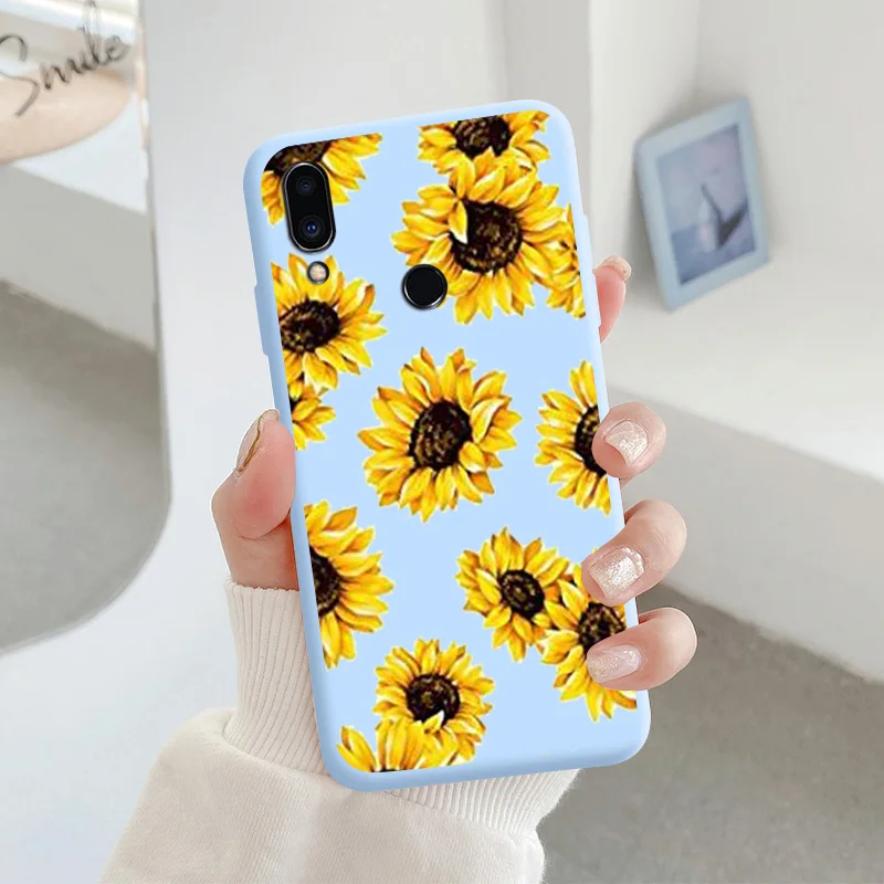 For Meizu note 9 Protective Shell Silicone Soft Shell Phone Case Candy Color Case Fashion Silicone Color Chrysanthemum meizu phone case with stones lock Cases For Meizu