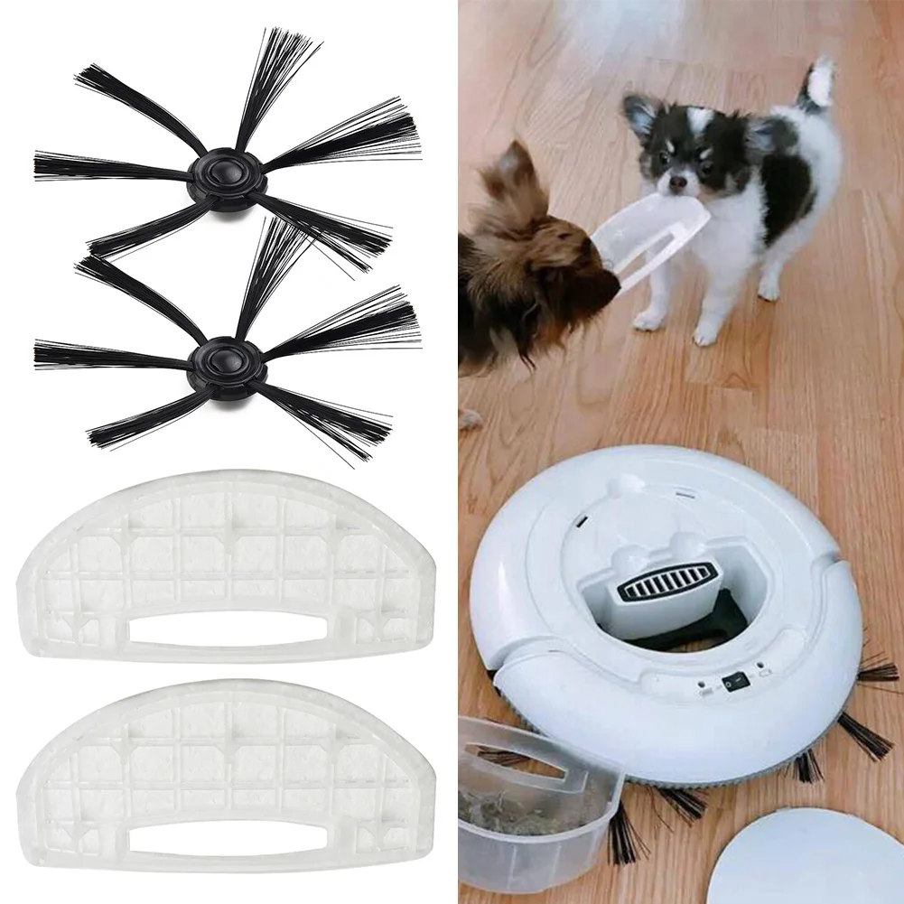 

2 Sets Side Brushes & Filters For AUTOBOT Mini 1 Robot Vacuum Cleaner Household Cleaning Sweeping Robot Replacement Spare Parts