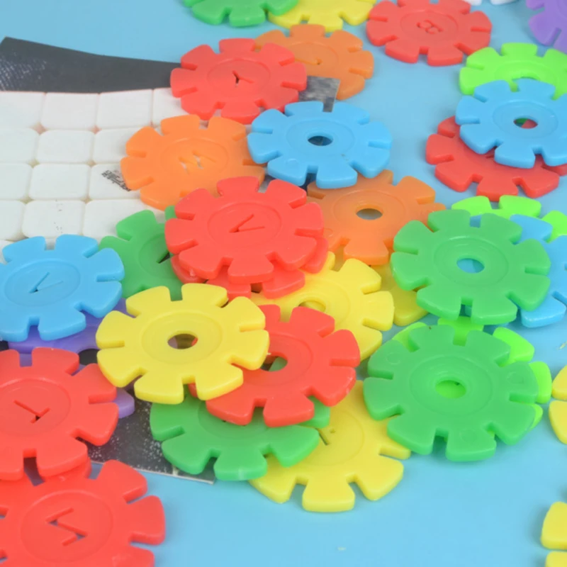 Early Education Snowflake Building Block Set - Baby Puzzle Plastic Assembly Blocks (60/100/200pcs)