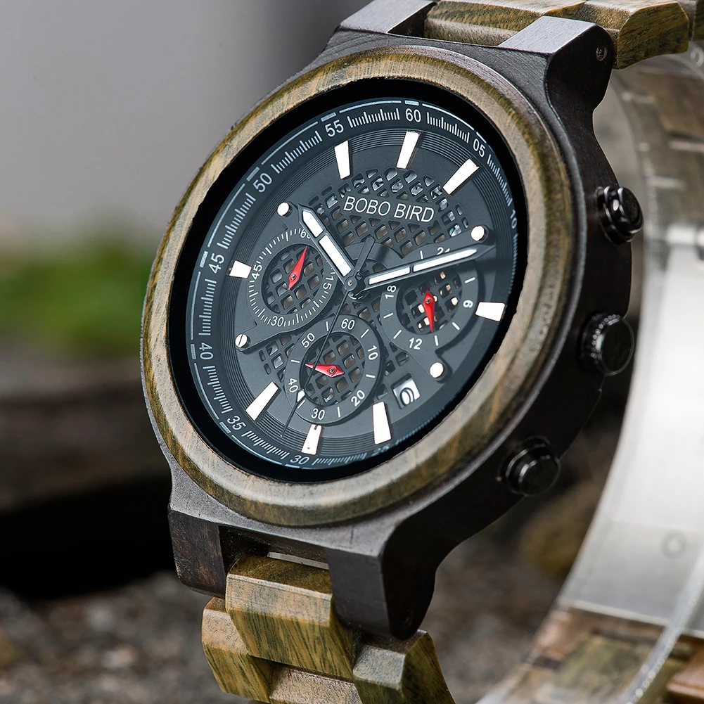 Men's Watches Top Brand BOBO BIRD Luxury Quartz Wooden Wirst Watch For Men Custom relogio masculino часы мужские Dropshipping