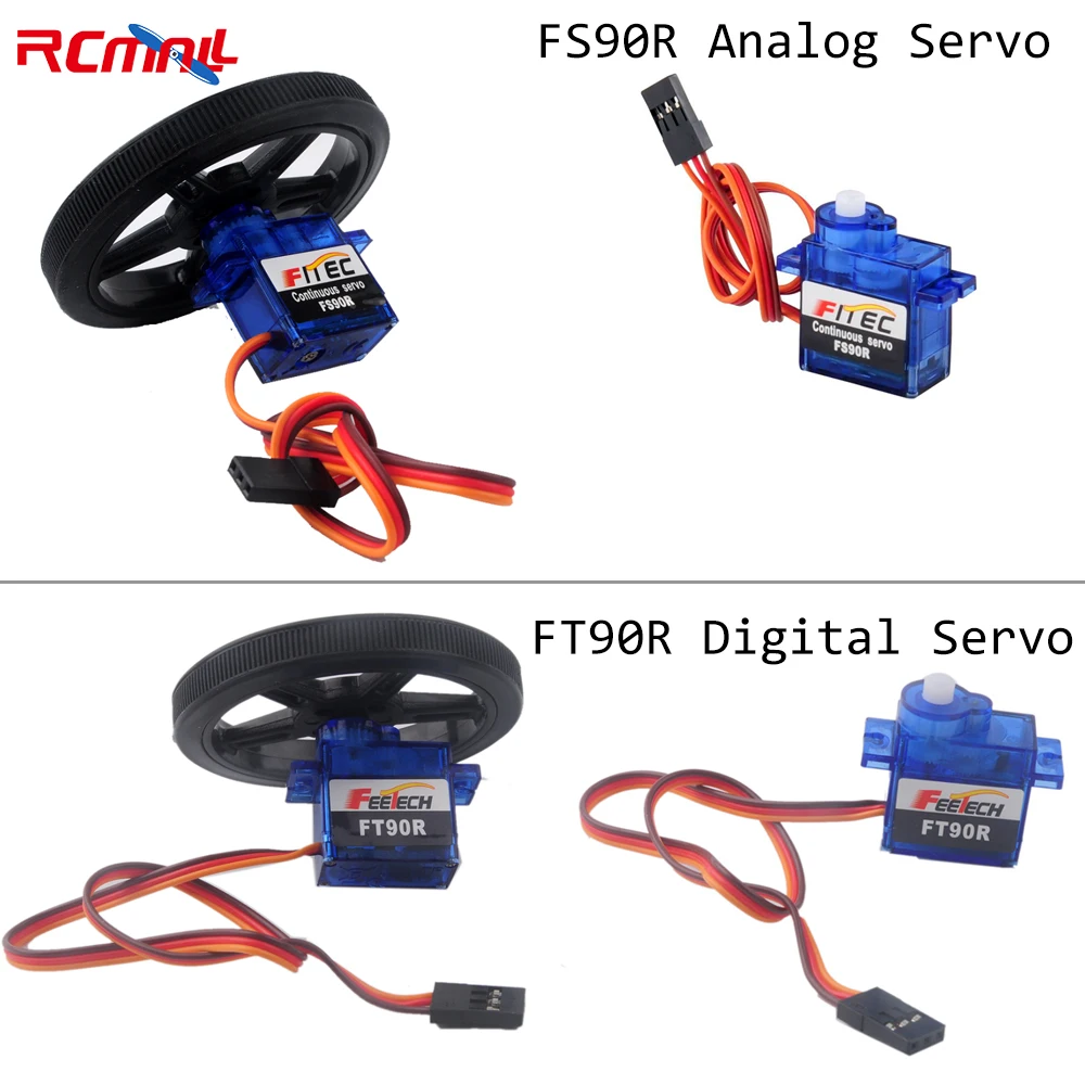 Feetech FS90R Analog Servo / FT90R Digital Servo 360 Degree Continuous Rotation Micro RC for RC Drones Toy Robots