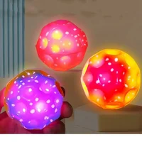 Glowing Extreme High Bouncing Ball With LED Light Space Ball Children Outdoor Toys  Fidget Toys Stress Relief Hole Ball 1
