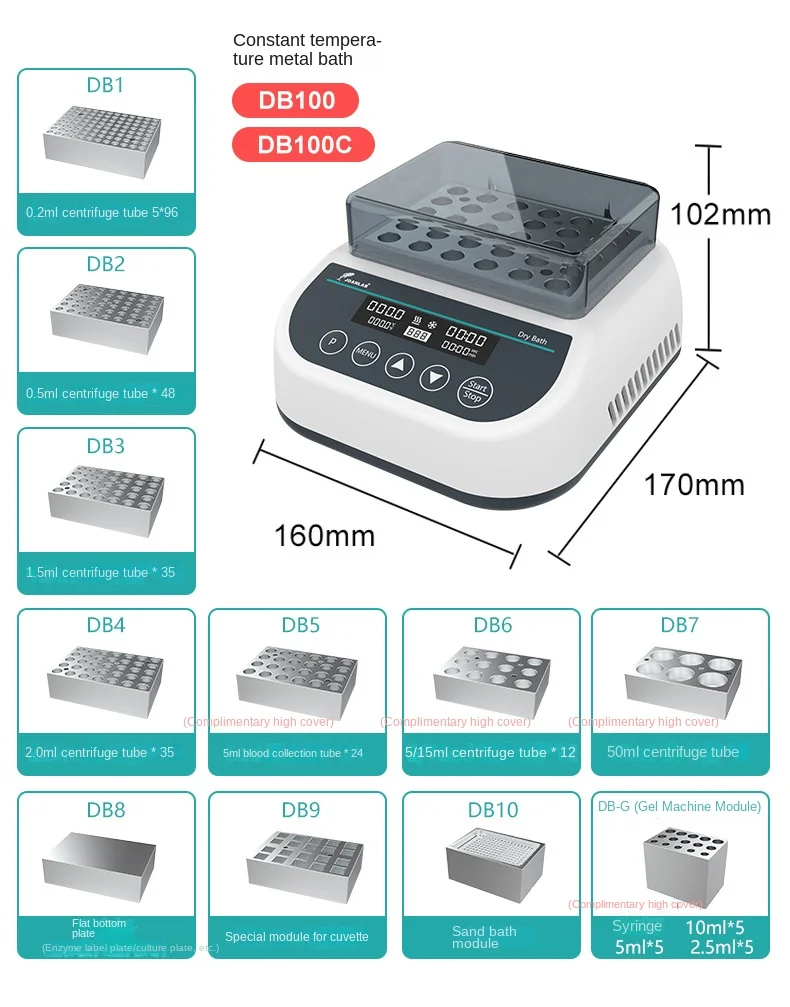 Mini Dry Bath Incubator Lab Metal Bath Constant Temperature Lab Thermostat Heate