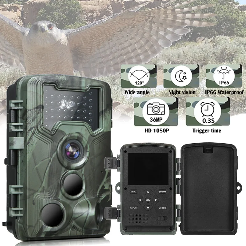 Outdoor Trail Camera 36mp Infrared Hunt Camera 1080p Night Vision