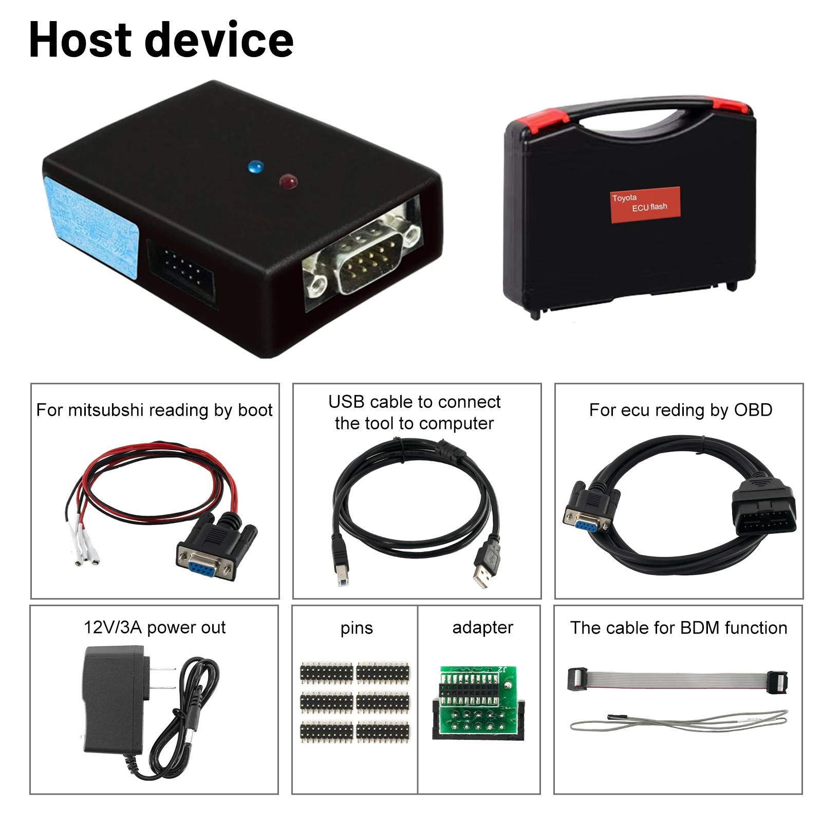 ECU Flasher Programmer for Toyota for Lexus Denso Support 2015 + obd Write Some 2015 + OBD Models Read NEC 7F00XX Series MCU