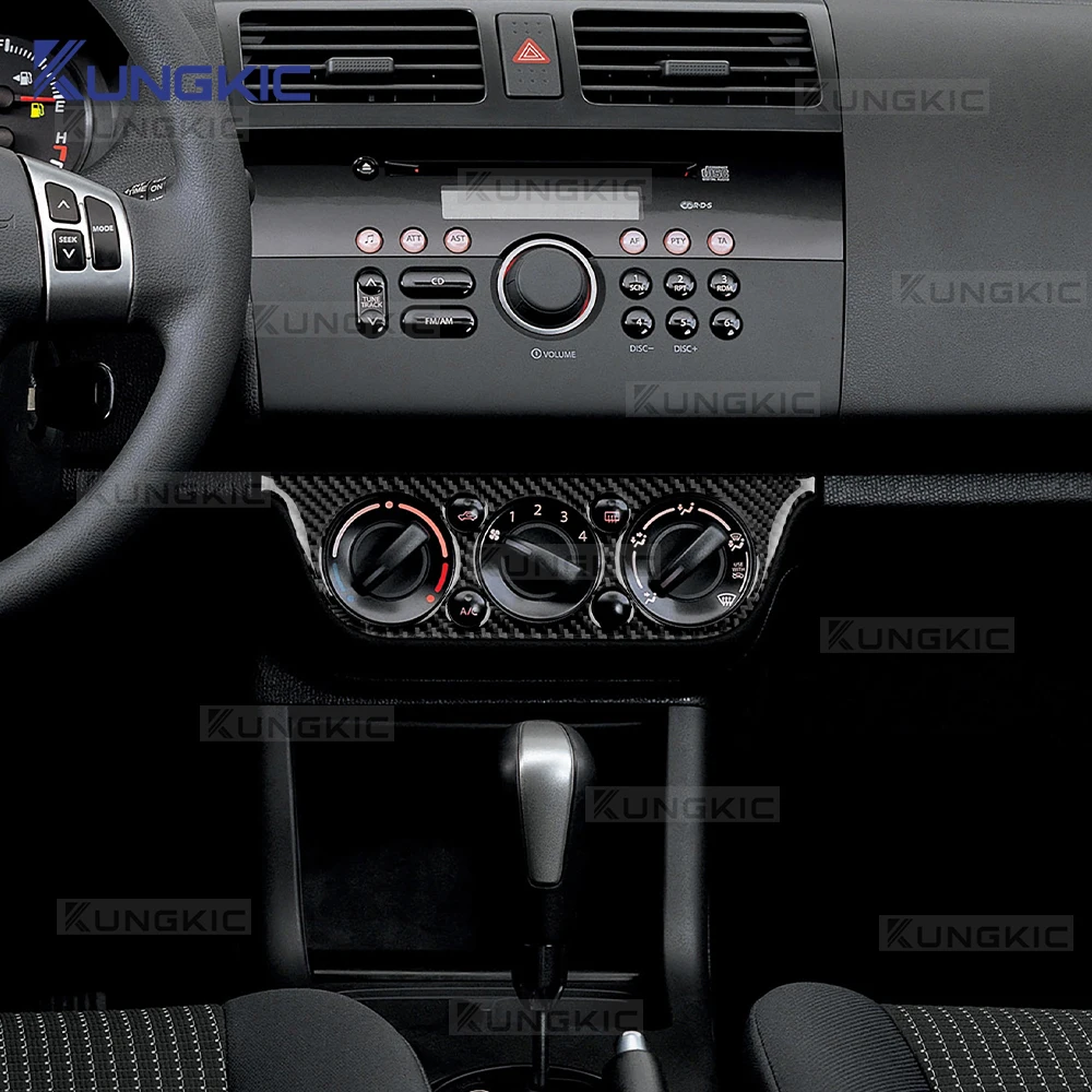 Premium Real Soft Carbon Fiber Sticker for Car Central Control AC Frame