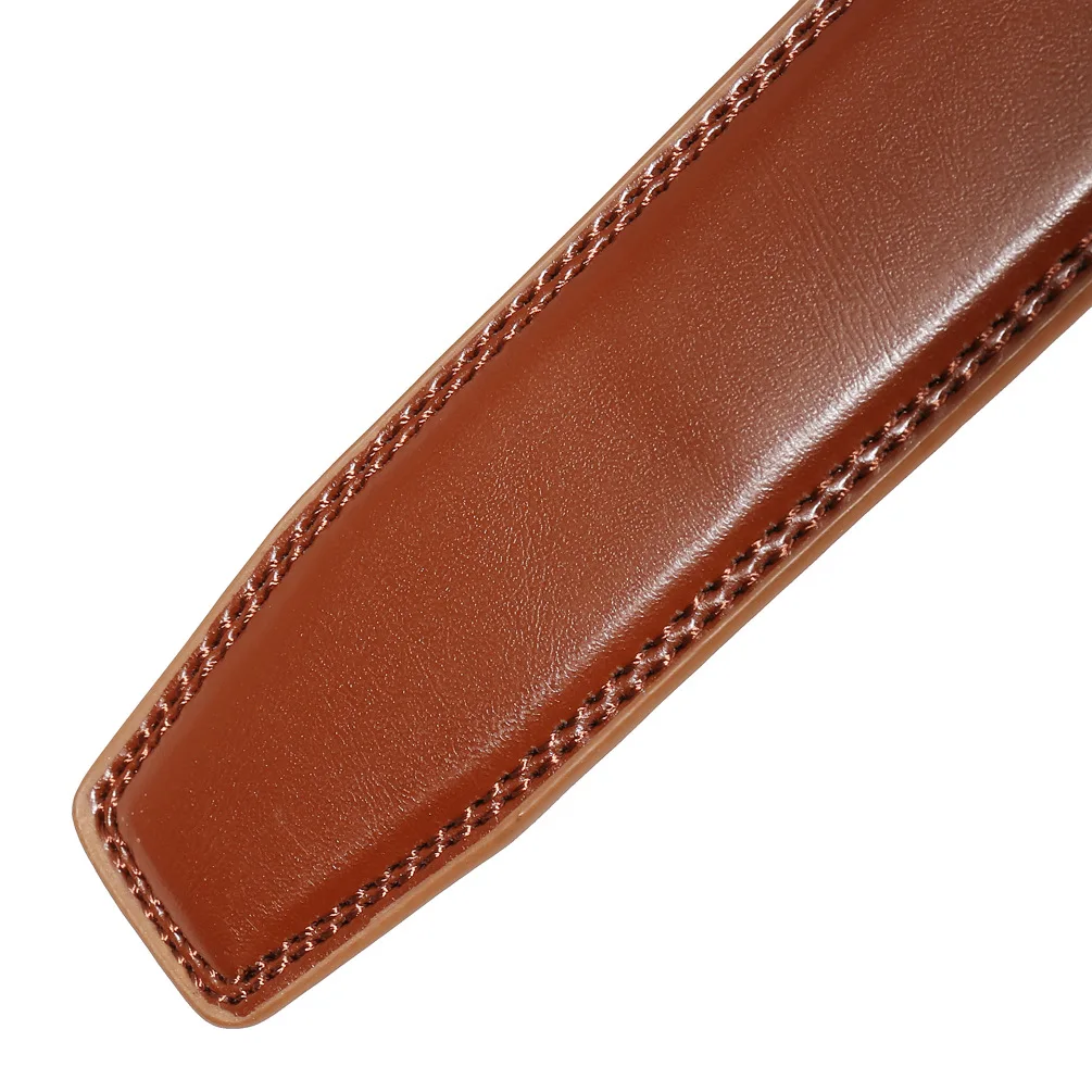 30mm 31mm Width Belt No Buckle For Men Black Coffee Men's Business Cow Leather Ratchet Belts Strap Without Buckles