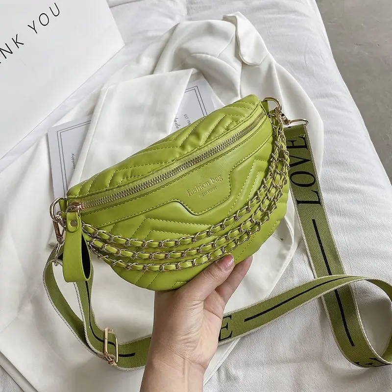 JIN MANTANG Brands Chain Waist Belt Bag for Women Leather Crossbody Chest  Bags Waist Bags Fashion Phone Purses Ladies Fanny Pack - AliExpress