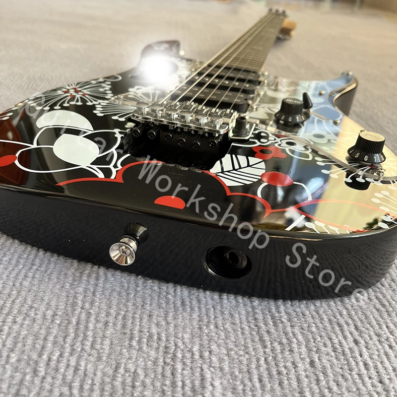 

24 tone finger electric guitar, equipped with vibrato system, professional quality assurance, free door-to-door delivery.