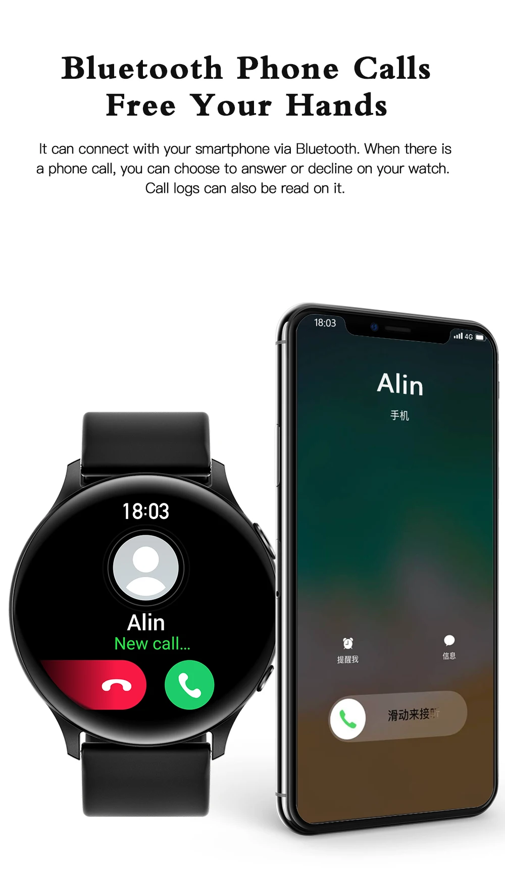 Unisex AI Voice Assistant Smart Watch