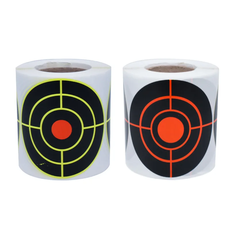 

3Inch 250 200 100 Pcs/Roll Yellow Red Shooting Exercises Splatter Target Stickers Set Shooting Target Training Supplies Sticker