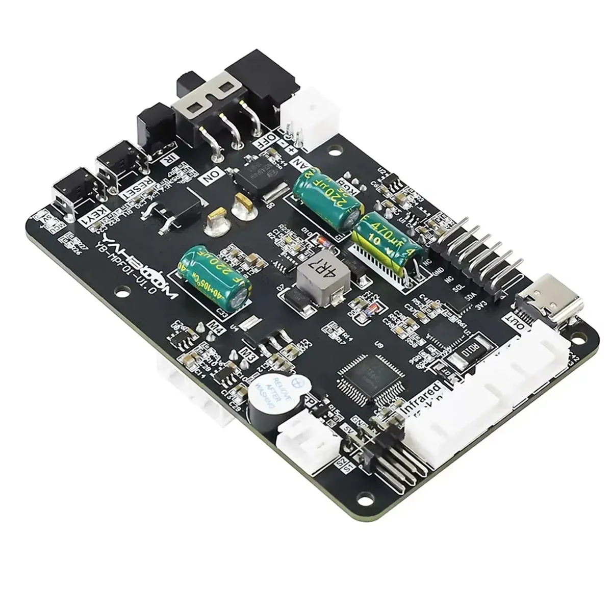 For Raspberry Pi 5 Robot Expansion Drive Board Kit with Sensor Servo Motor Drive Controller Four-Wheel Steering Motor-CKFAM