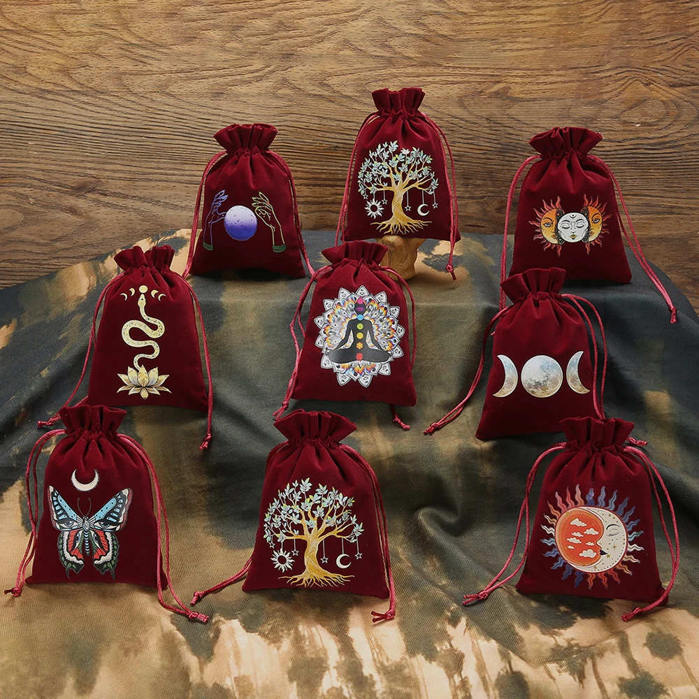 Luxurious Velvet Drawstring Bag for Tarot Cards, Jewelry, and Travel Essentials