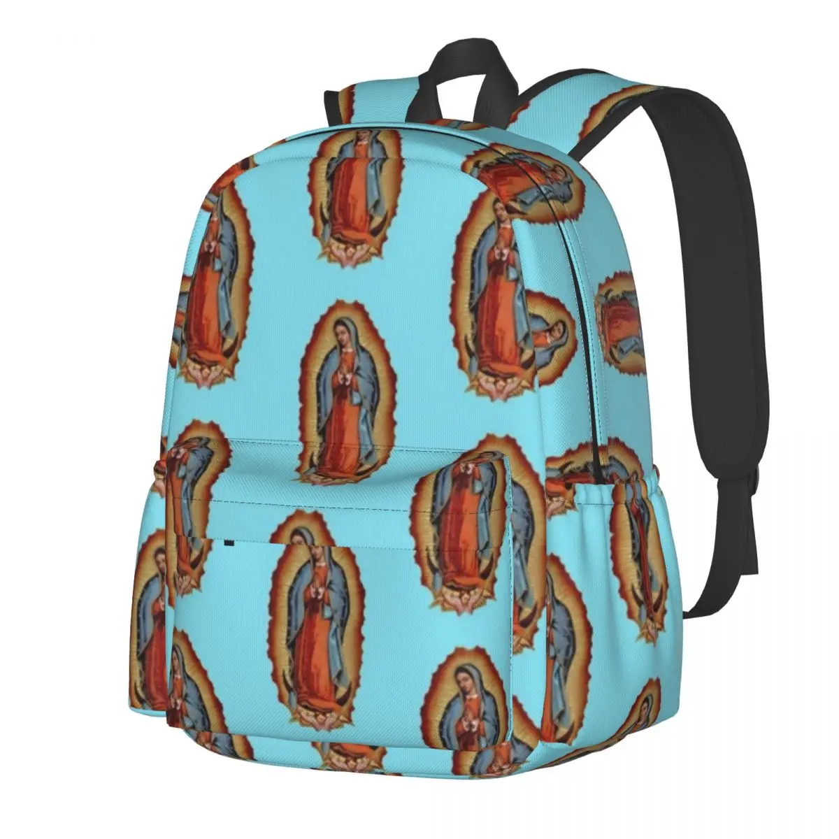 

Virgin Mary Maria Backpack Youth Diego De Guadalupe Big Backpacks Polyester Casual School Bags Travel Design Rucksack