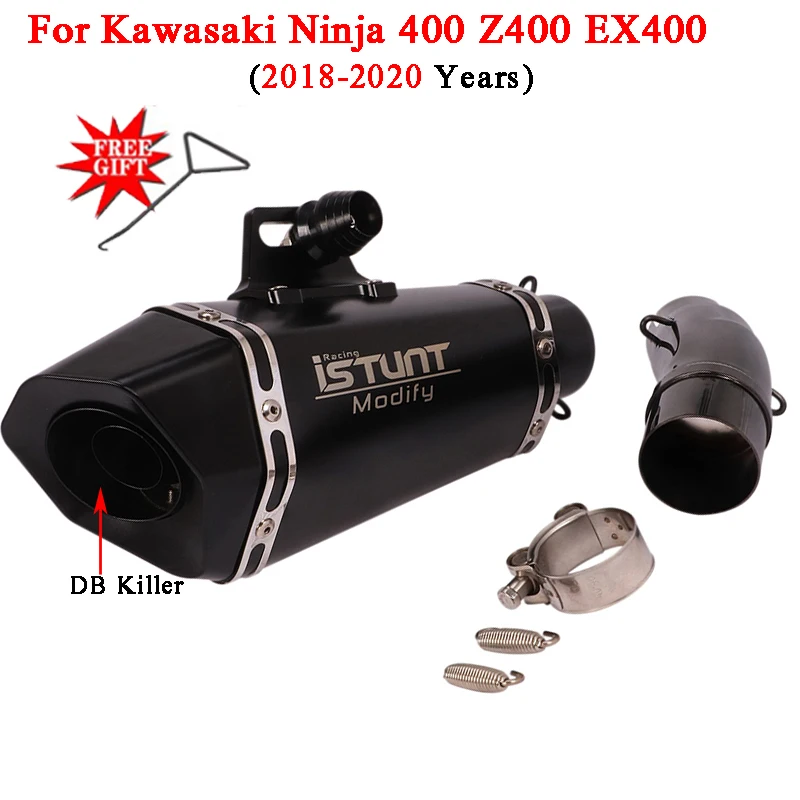 スリップオンカワサキ Ninja400 忍者 400 Z400 2018-2022 オートバイ黒