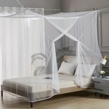 Portable And Easy To Install Single Opening Encrypted Mosquito Net, Bedroom Mosquito Cover - Perfect For Bedrooms, Dormitories 1