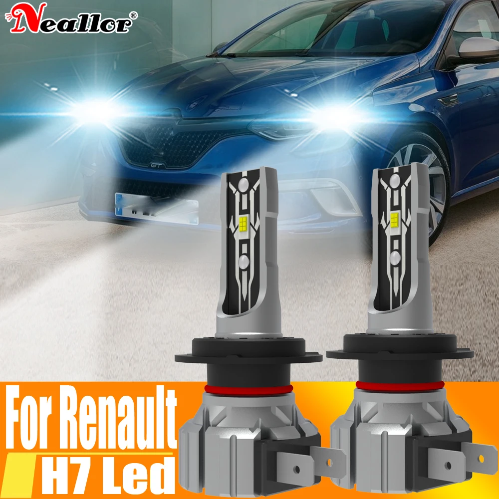 2x H7 Led Light Headlight Canbus Car Bulb High Power 6000K White Moto Diode  Lamp 12v 55w For Renault Megane Clio 2 3 2003 ~ 2023 - AliExpress