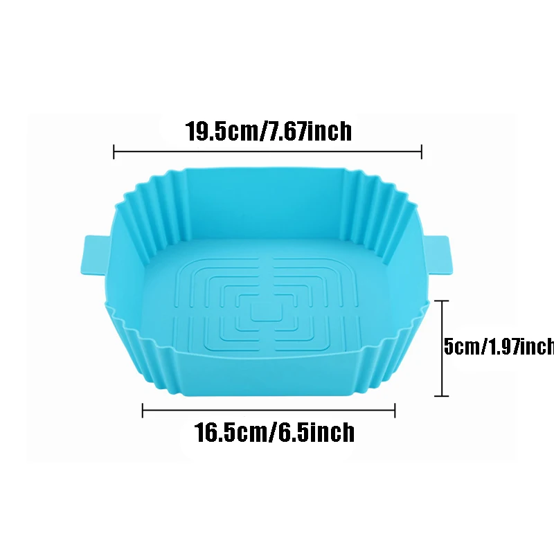 Plaque de cuisson en Silicone pour friteuse à Air, revêtement de friteuse à  Air réutilisable, Pot en Silicone antiadhésif, résistant à l'huile et à  l'eau - AliExpress