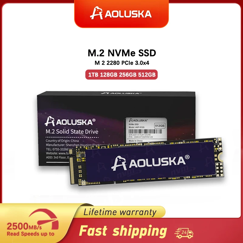 

AOLUSKA M2 NVMe SSD 1TB 512GB Solid State Drive 128GB 256GB Hard Disk M.2 2280 PCIe Internal HDD 240 GB For PC Laptop Desktop