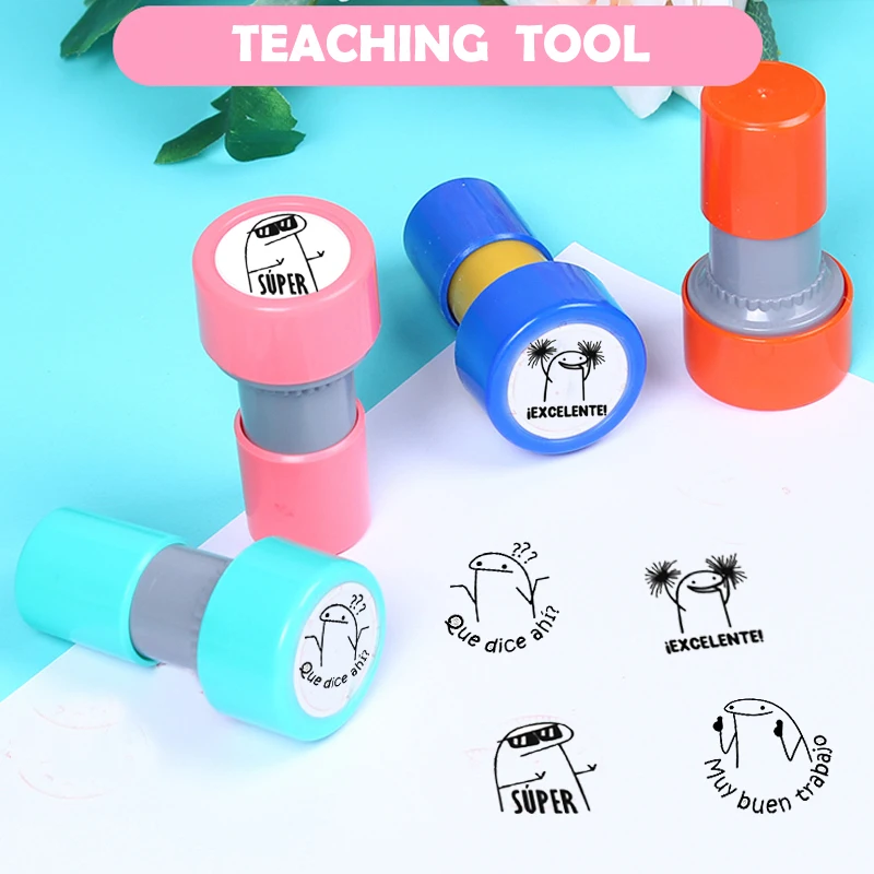 Teaching Tools Encourage Stamp For Kids Primary Student Kindergarden Motivation Gift French Praise Reward Stamps Self-inking