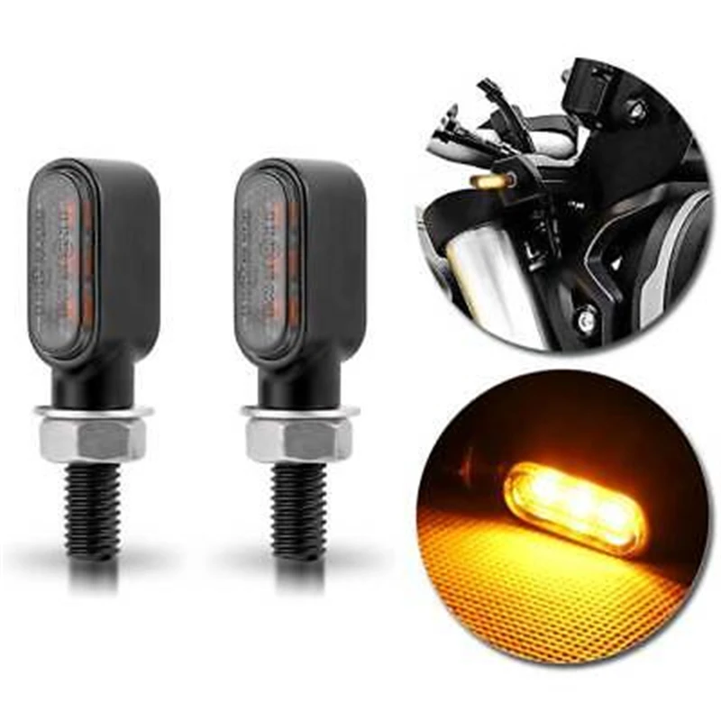 

2PCS Mini Motorcycle Turn Signal Indicators Lights For 12V Motorbike Turn Signals Indicators Blinker Light