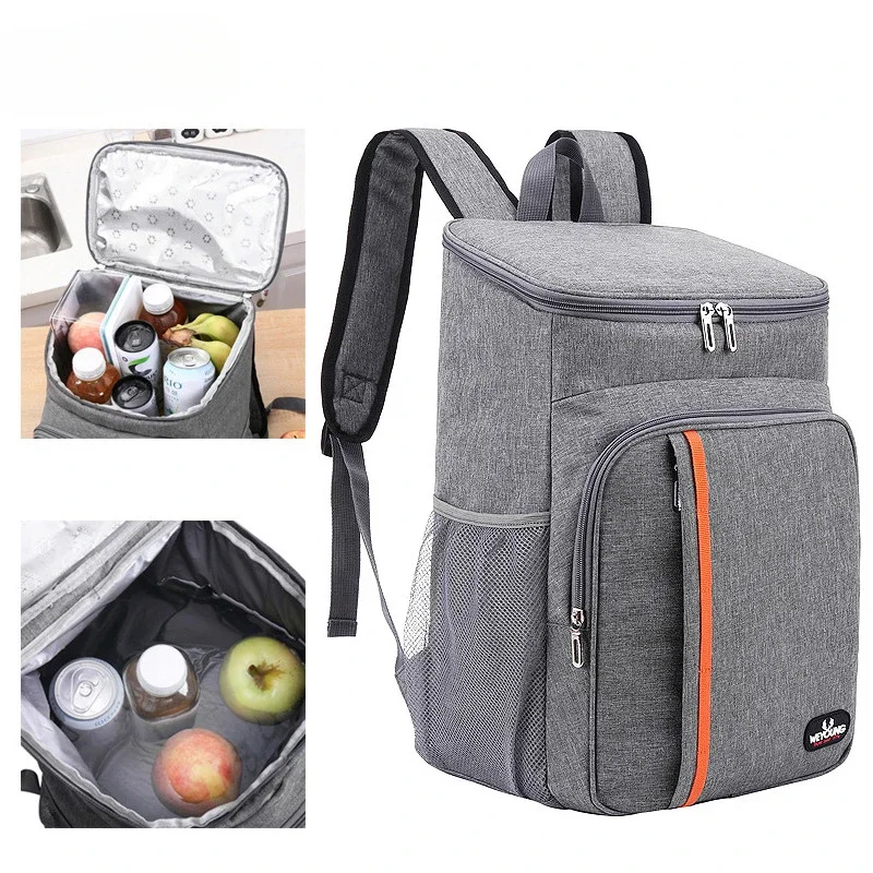 18L Large Capacity Leak Proof Lunch Backpack Thermal Large Picnic Cool and Warm Insulated Bag Outdoor Storage Shoulder Bag