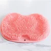 Foot & Back Scrubber Body Shower Brush Reusable Silicone Brush Foot Wash Mat Multifunction Sucker Wall Mat Foot Bathing Tool 4