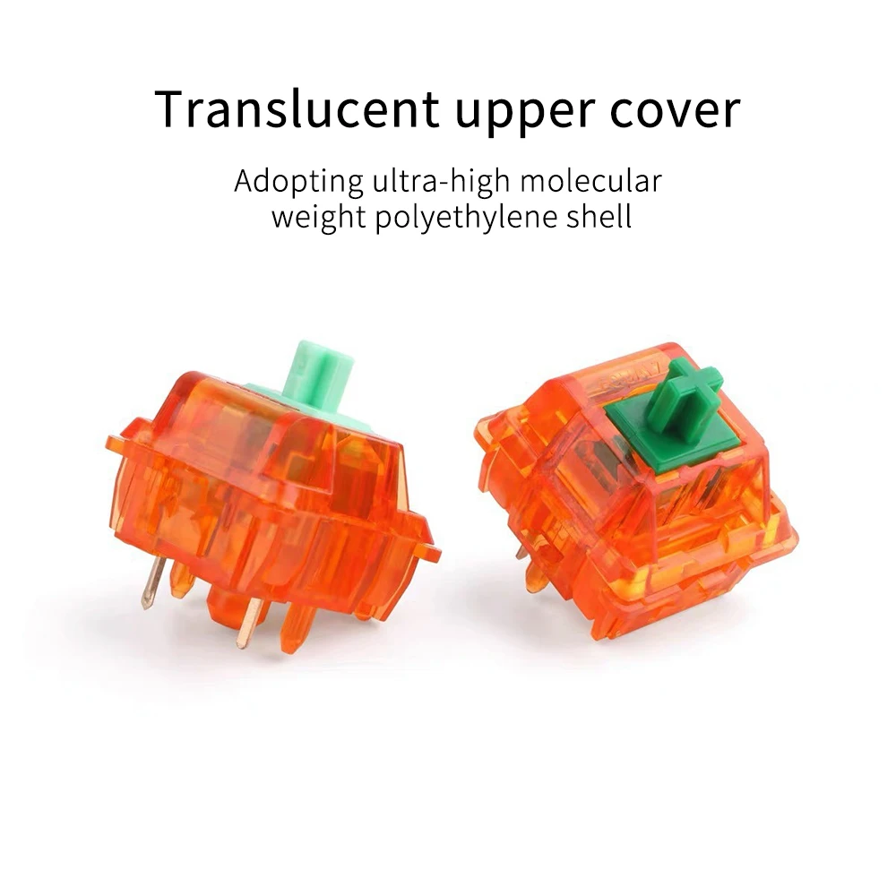 EQUALZTangerineSwitchesforMechanicalKeyboard62g67gPreciseLubed