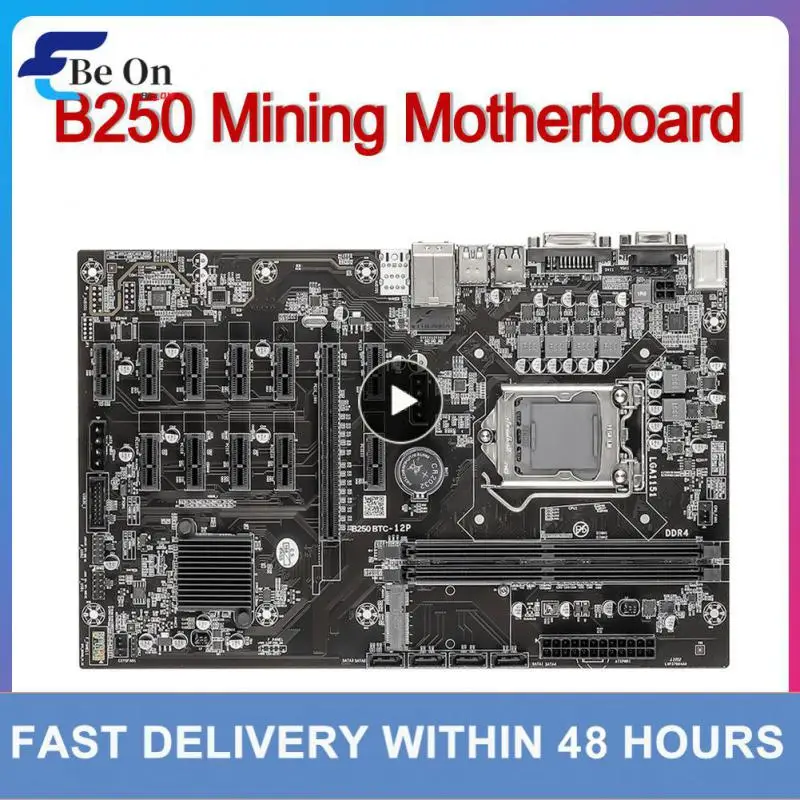 

B75 B250C Mining Motherboard 12 USB 3.0 To PCIe XI-E 16X Graphics Card LGA 1151 DDR4 SATA Bitcoin BTC ETH Miner Mainboard