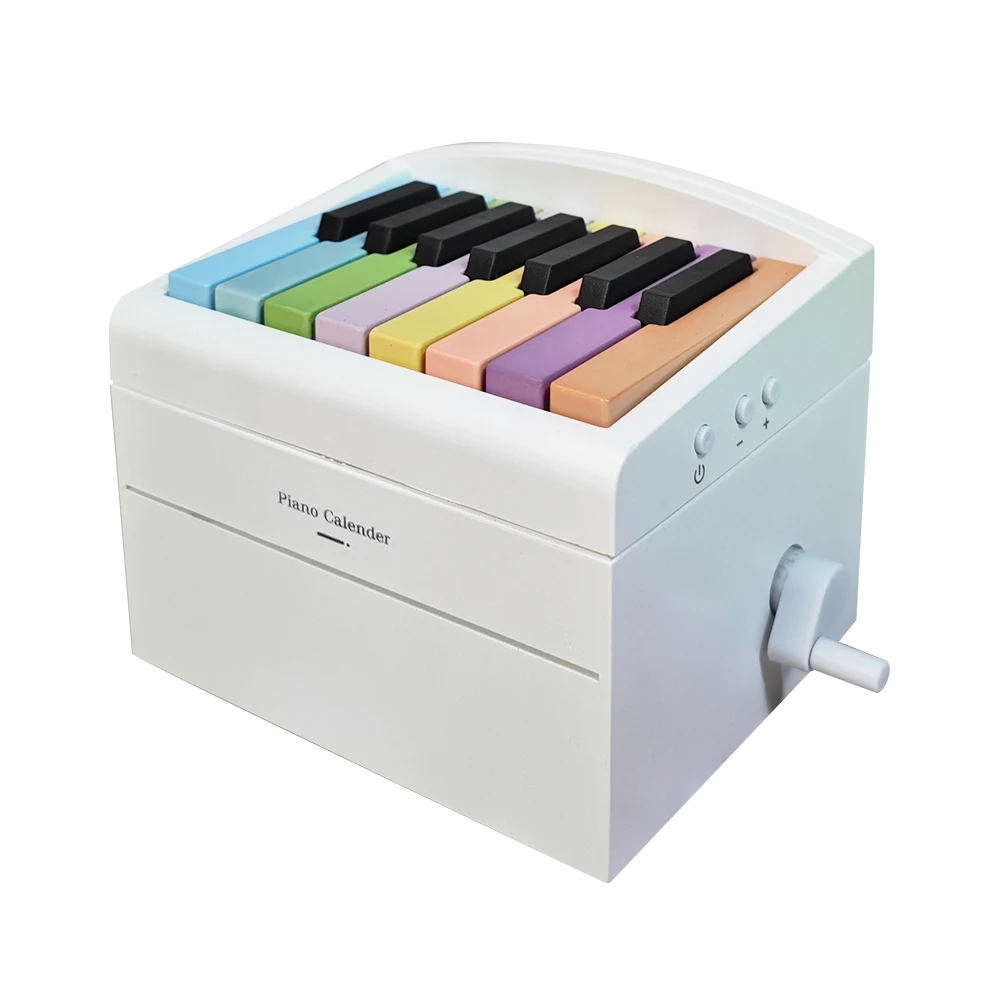 Piano Calendar Mini Playable Piano Desk Calendar Creative Desktop Decoration Music Box Birthday Gifts Weekly Ornament